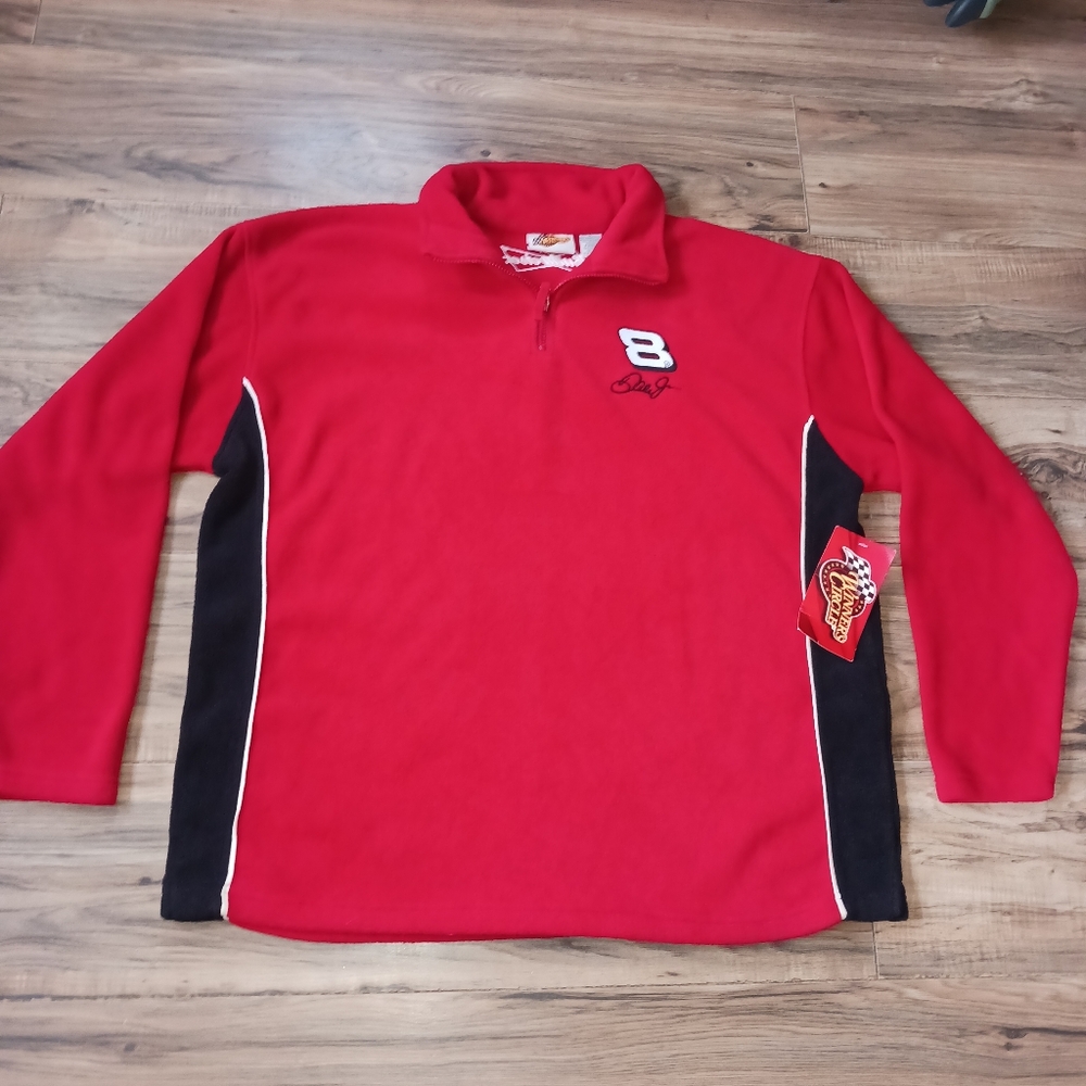 Vintage BUDWEISER Dale Earnhardt Jr. Fleece Pullover- Mens Size LARGE - NWT